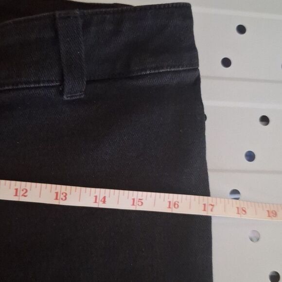 Vintage Lip Service Jeans Flared Low Rise Black Rock Metal Grunge Goth Y2K 9 - Picture 14 of 15